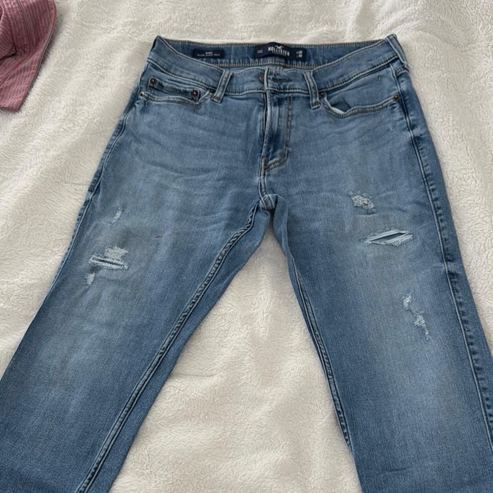 Hollister Blue skinny Jeans Distressed Casual